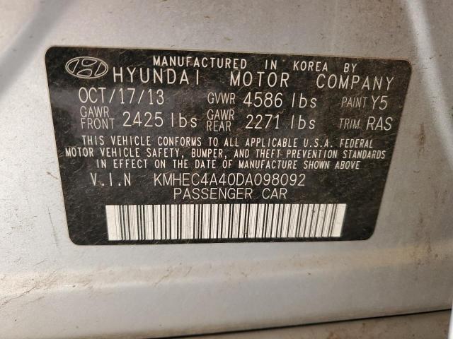 Aukcja sprzedaży 2013 Hyundai Sonata Hyb, vin: KMHEC4A40DA098092, numer aukcji: 71308475