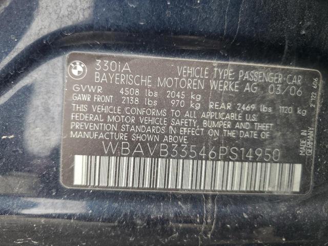 Продаж на аукціоні авто 2006 Bmw 330, vin: WBAVB33546PS14950, номер лоту: 81425095