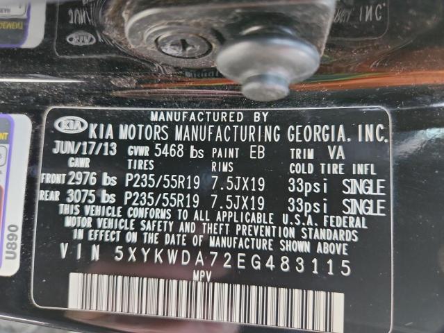 82158405 :رقم المزاد ، 5XYKWDA72EG483115 vin ، 2014 Kia Sorento مزاد بيع