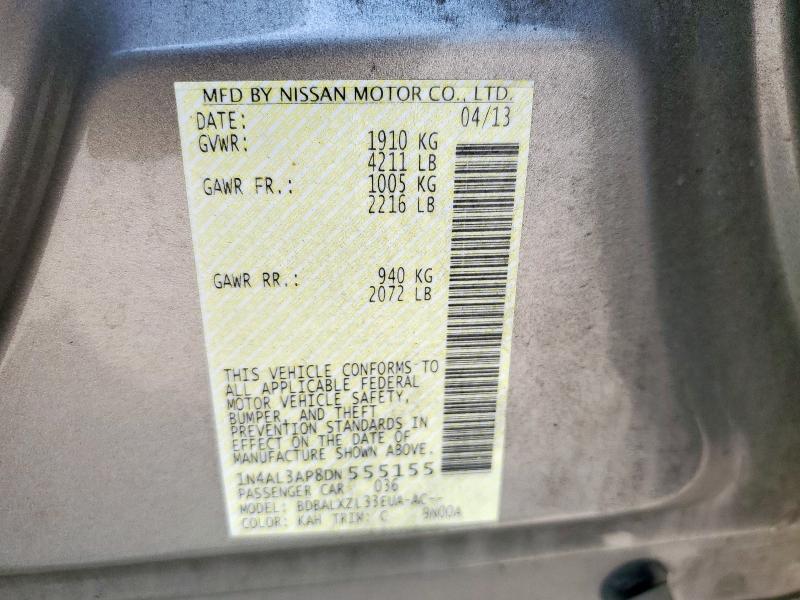 Продажа на аукционе авто 2013 Nissan Altima 2.5, vin: 1N4AL3AP8DN555155, номер лота: 80745325