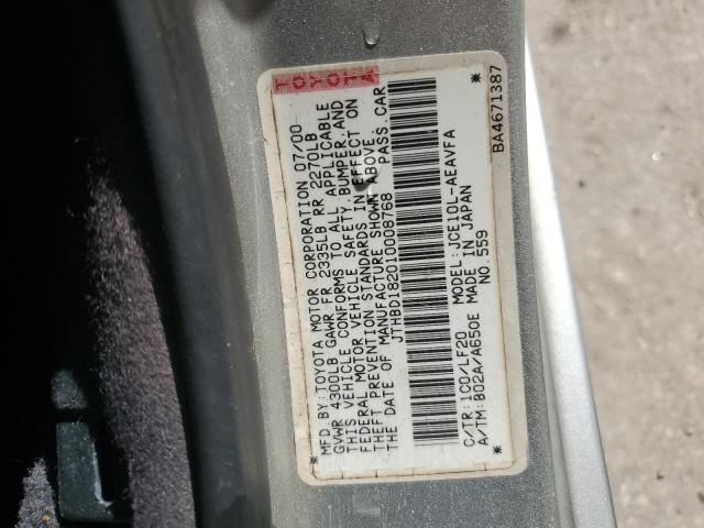 Aukcja sprzedaży 2001 Lexus Is, vin: JTHBD182010008768, numer aukcji: 71898955