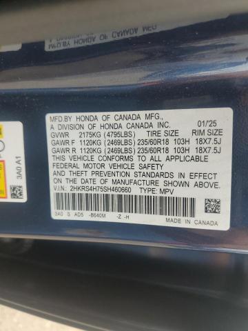 Auction sale of the 2025 Honda Cr-v Exl, vin: 2HKRS4H75SH460660, lot number: 82099495