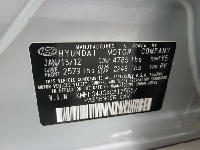 80189105 :رقم المزاد ، KMHFG4JGXCA125557 vin ، 2012 Hyun Azera Gls مزاد بيع