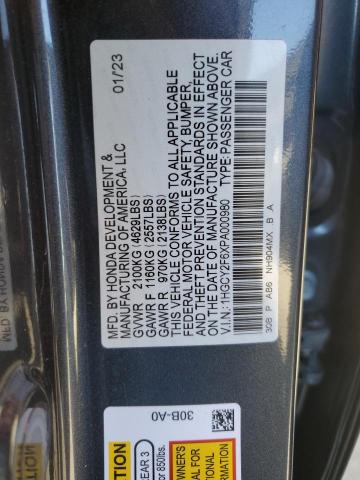 2023 Honda Accord Hyb მანქანა იყიდება აუქციონზე, vin: 1HGCY2F6XPA000980, აუქციონის ნომერი: 82172995