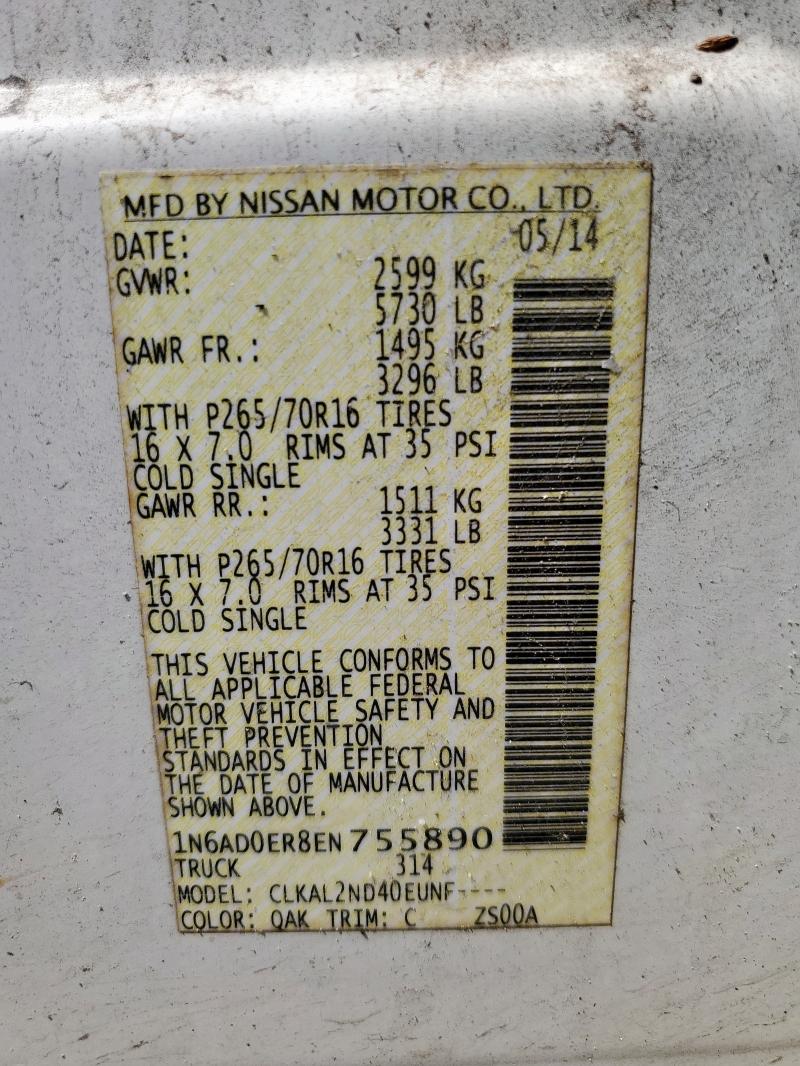 Продаж на аукціоні авто 2014 Nissan Frontier, vin: 1N6AD0ER8EN755890, номер лоту: 81614095