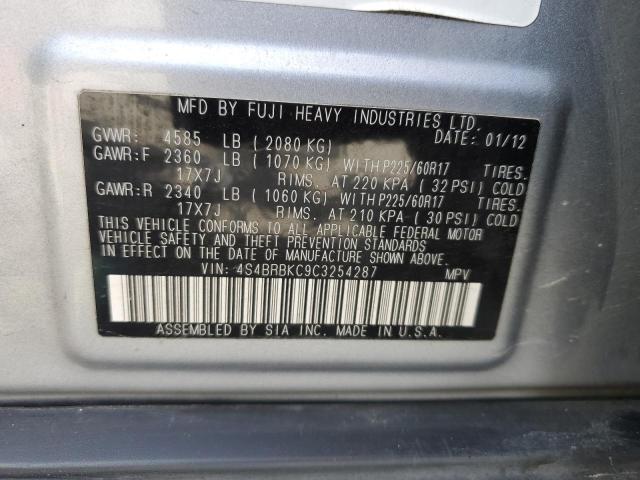 84050035 :رقم المزاد ، 4S4BRBKC9C3254287 vin ، 2012 Subaru Outback مزاد بيع