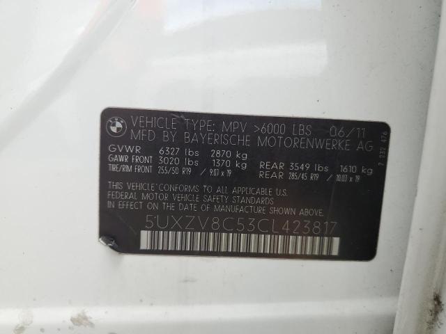 82123965 :رقم المزاد ، 5UXZV8C53CL423817 vin ، 2012 Bmw X5 Xdrive5 مزاد بيع