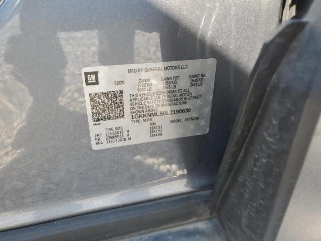 Aukcja sprzedaży 2020 Gmc Acadia Slt, vin: 1GKKNMLS0LZ190630, numer aukcji: 80273875