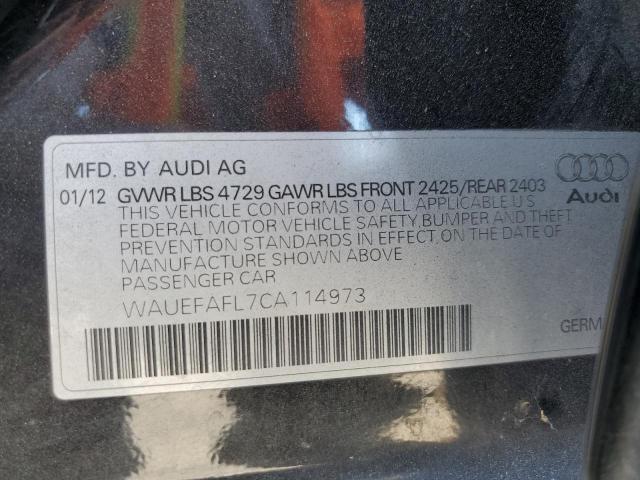 2012 Audi A4 მანქანა იყიდება აუქციონზე, vin: WAUEFAFL7CA114973, აუქციონის ნომერი: 71478705