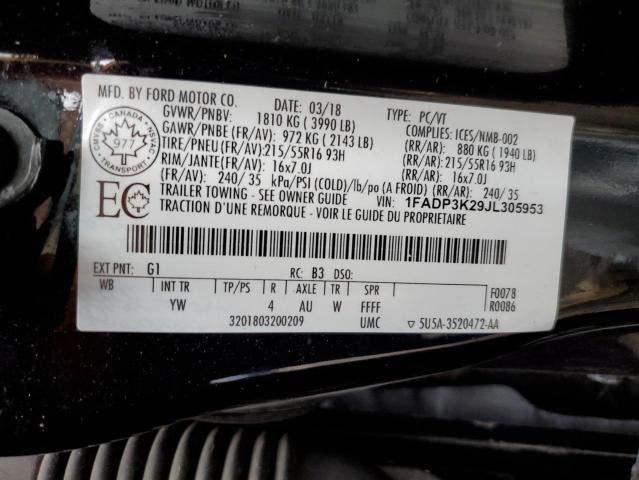 Aukcja sprzedaży 2018 Ford Focus, vin: 1FADP3K29JL305953, numer aukcji: 81395095