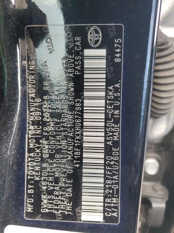 Продаж на аукціоні авто 2017 Toyota Camry, vin: 4T1BF1FKXHU677983, номер лоту: 84243735