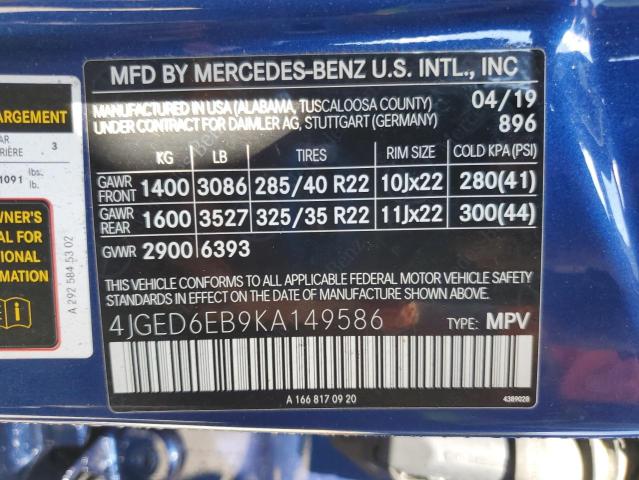 Aukcja sprzedaży 2019 Mercedes-benz Gle Coupe, vin: 4JGED6EB9KA149586, numer aukcji: 80530235