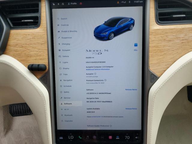 2018 Tesla Model S მანქანა იყიდება აუქციონზე, vin: 5YJSA1E22JF283980, აუქციონის ნომერი: 81609165
