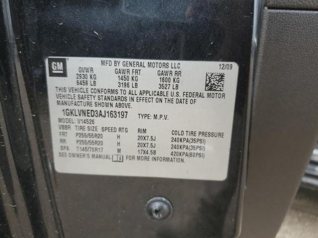 2010 Gmc Acadia მანქანა იყიდება აუქციონზე, vin: 1GKLVNED3AJ163197, აუქციონის ნომერი: 81254965