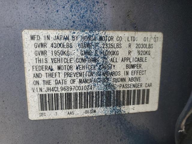 71599375 :رقم المزاد ، JH4CL96897C010247 vin ، 2007 Acura Tsx مزاد بيع