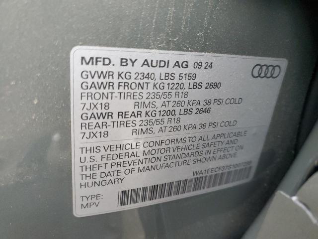 Продаж на аукціоні авто 2025 Audi Q3, vin: WA1EECF37S1007299, номер лоту: 84052025