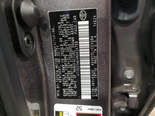 Aukcja sprzedaży 2021 Toyota Camry Hybrid, vin: 4T1S31AK4MU024768, numer aukcji: 70090755