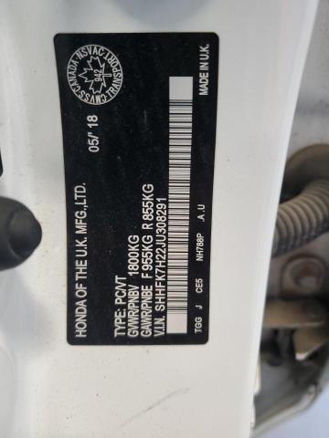 Aukcja sprzedaży 2018 Honda Civic Lx, vin: SHHFK7H22JU308291, numer aukcji: 81179515