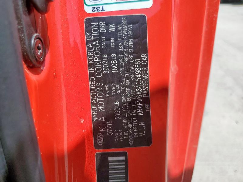 72077675 :رقم المزاد ، KNAFW6A34C5498681 vin ، 2012 Kia Forte مزاد بيع