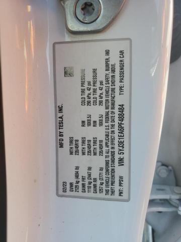 Auction sale of the 2023 Tesla Model 3, vin: 5YJ3E1EA6PF488484, lot number: 81677175