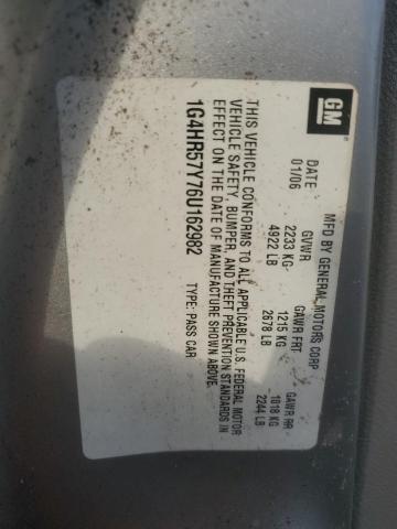 2006 Buick Lucernecxl მანქანა იყიდება აუქციონზე, vin: 1G4HR57Y76U162982, აუქციონის ნომერი: 83848565