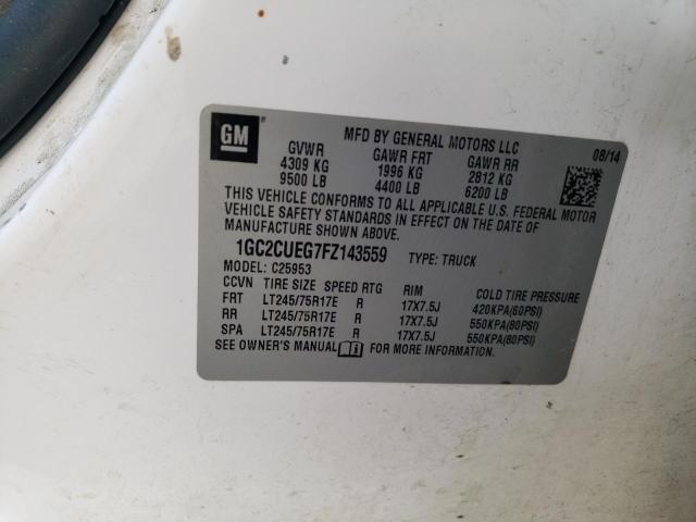 Aukcja sprzedaży 2015 Chevrolet Silverado, vin: 1GC2CUEG7FZ143559, numer aukcji: 71878805