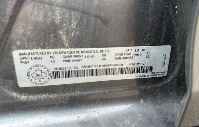 Auction sale of the 2006 Volkswagen Jetta Tdi, vin: 3VWNT71K96M704268, lot number: 81142615