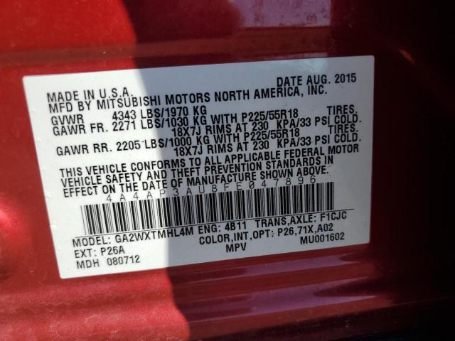 Продаж на аукціоні авто 2015 Mitsubishi Outlander Sport, vin: 4A4AP3AU8FE047896, номер лоту: 81841155
