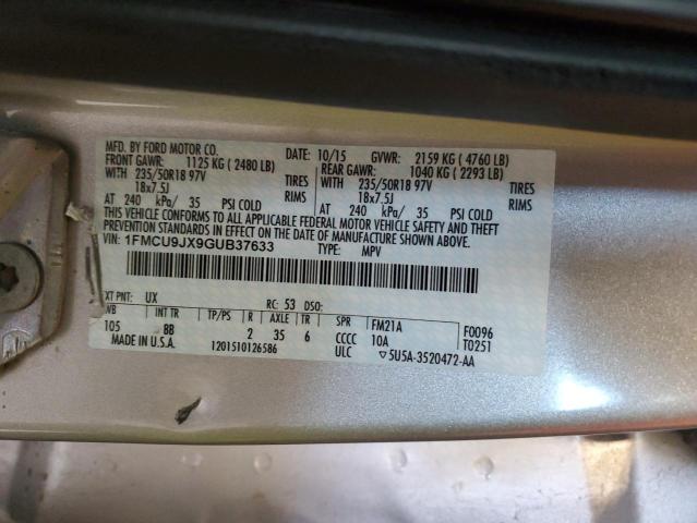 Aukcja sprzedaży 2016 Ford Escape Titanium, vin: 1FMCU9JX9GUB37633, numer aukcji: 83824575