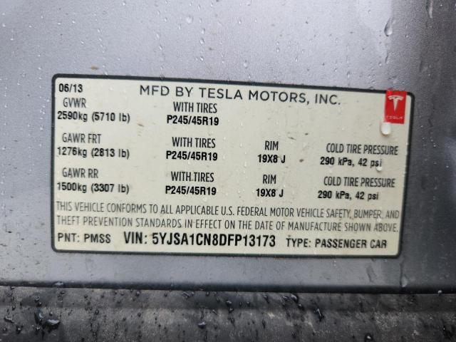 Продажа на аукционе авто 2013 Tesla Model S, vin: 5YJSA1CN8DFP13173, номер лота: 80456245