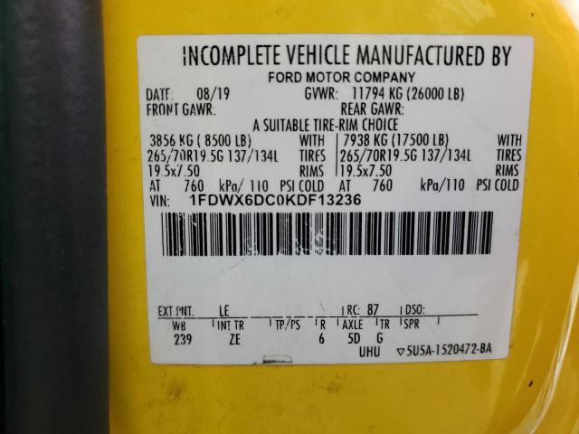 2019 Ford F650 Super მანქანა იყიდება აუქციონზე, vin: 1FDWX6DC0KDF13236, აუქციონის ნომერი: 86867315