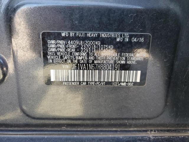 Aukcja sprzedaży 2017 Subaru Wrx Limite, vin: JF1VA1N67H8804191, numer aukcji: 71507055