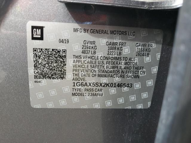 Продажа на аукционе авто 2019 Cadillac Cts Luxury, vin: 1G6AX5SX2K0146543, номер лота: 80668895