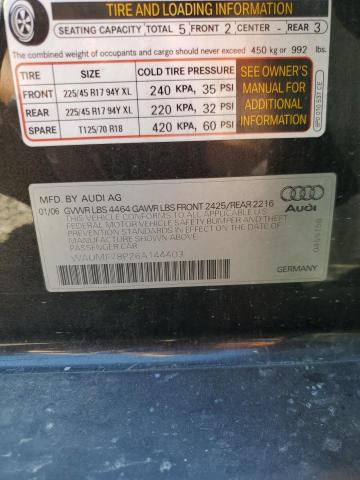 Aukcja sprzedaży 2006 Audi A3, vin: WAUMF78P26A144403, numer aukcji: 80560515