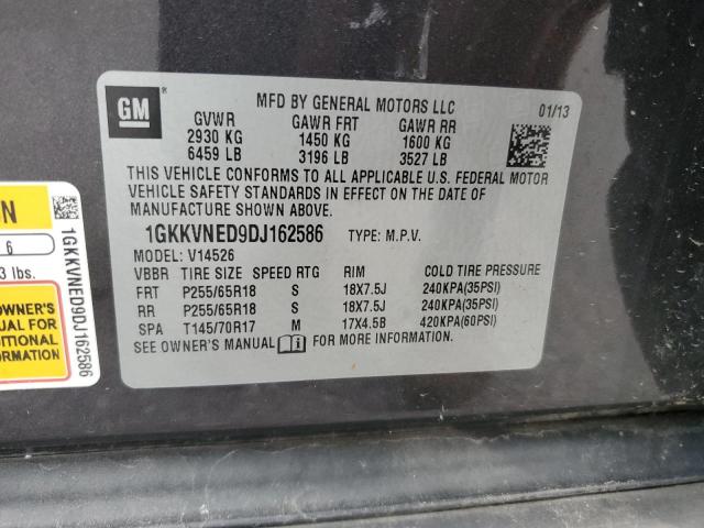 Продажа на аукционе авто 2013 Gmc Acadia, vin: 1GKKVNED9DJ162586, номер лота: 84616025