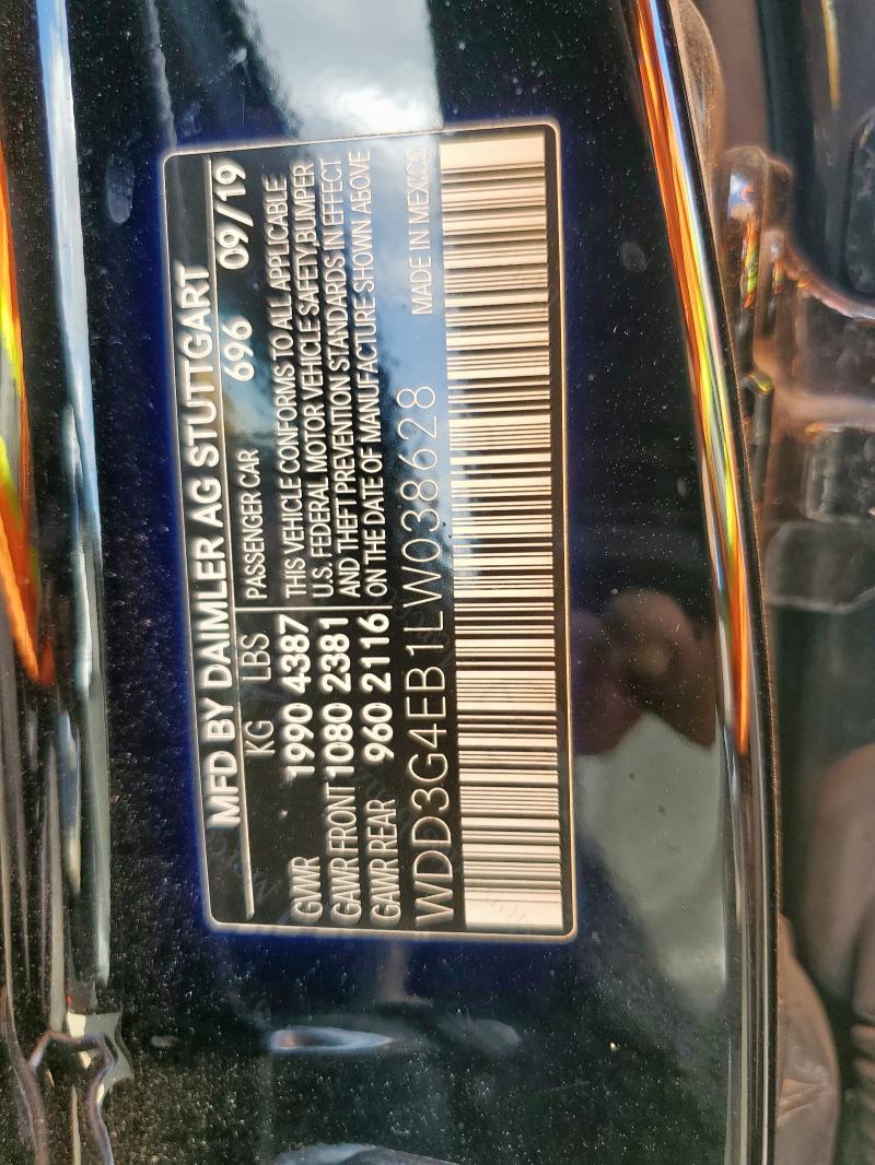84284545 :رقم المزاد ، WDD3G4EB1LW038628 vin ، 2020 Mercedes-benz A 220 مزاد بيع