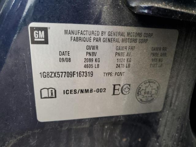 2009 Saturn Aura მანქანა იყიდება აუქციონზე, vin: 1G8ZX57709F167319, აუქციონის ნომერი: 84036185