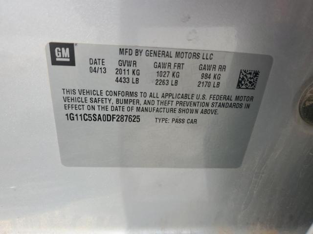 Aukcja sprzedaży 2013 Chevrolet Malibu 1lt, vin: 1G11C5SA0DF287625, numer aukcji: 80825335