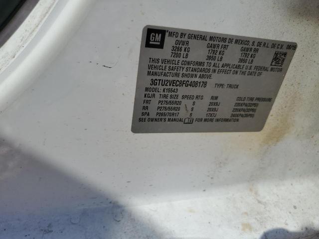 Продажа на аукционе авто 2015 Gmc Sierra, vin: 3GTU2VEC8FG408178, номер лота: 81748015