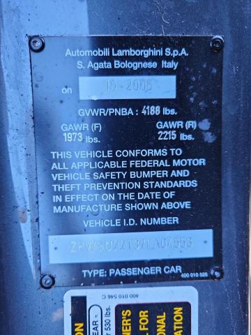 Продажа на аукционе авто 2007 Lamborghini Gallardo Spyder, vin: ZHWGU22T37LA04553, номер лота: 83983725