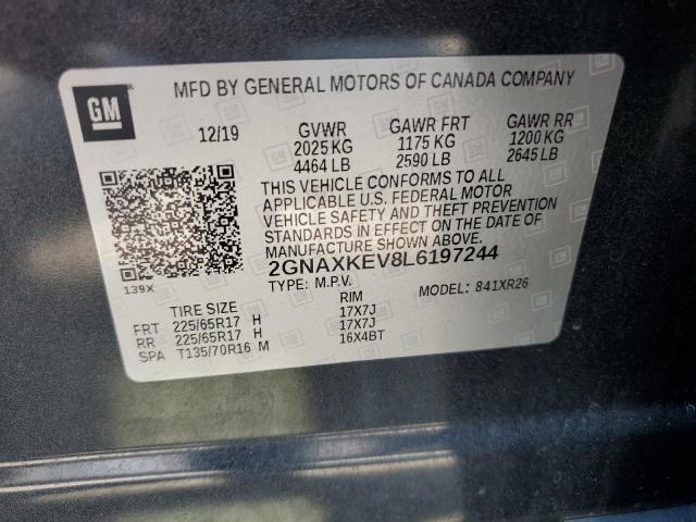 Продажа на аукционе авто 2020 Chevrolet Equinox Lt, vin: 2GNAXKEV8L6197244, номер лота: 71554685