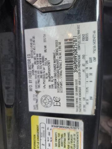 80797615 :رقم المزاد ، 3FA6P0H95DR257871 vin ، 2013 Ford Fusion مزاد بيع