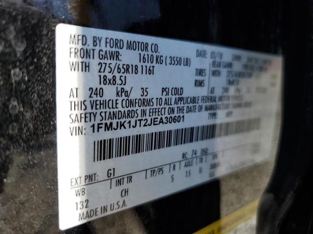 2018 Ford Expedition Max Xlt მანქანა იყიდება აუქციონზე, vin: 1FMJK1JT2JEA30601, აუქციონის ნომერი: 71646145