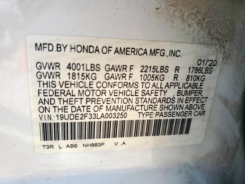 Продажа на аукционе авто 2020 Acura Ilx, vin: 19UDE2F33LA003250, номер лота: 81103795