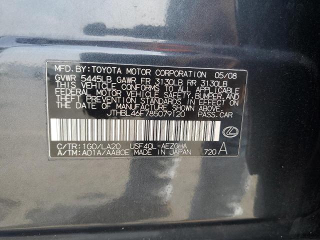 Продаж на аукціоні авто 2008 Lexus Ls 460, vin: JTHBL46F785079120, номер лоту: 72055085