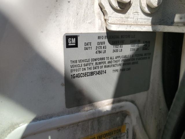 2011 Buick Lacrosse მანქანა იყიდება აუქციონზე, vin: 1G4GC5EC0BF345014, აუქციონის ნომერი: 71826595