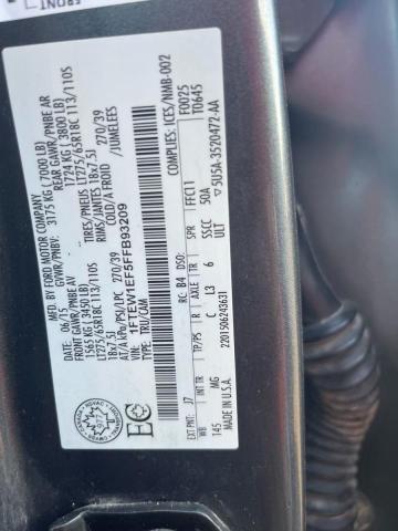 81163565 :رقم المزاد ، 1FTEW1EF5FFB93209 vin ، 2015 Ford F150 Super مزاد بيع