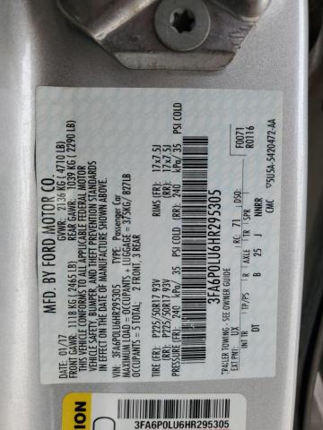 Продажа на аукционе авто 2017 Ford Fusion, vin: 3FA6P0LU6HR295305, номер лота: 71096905
