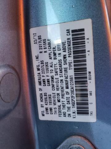 Продаж на аукціоні авто 2012 Honda Accord Lx, vin: 1HGCP2F39CA123981, номер лоту: 80861215