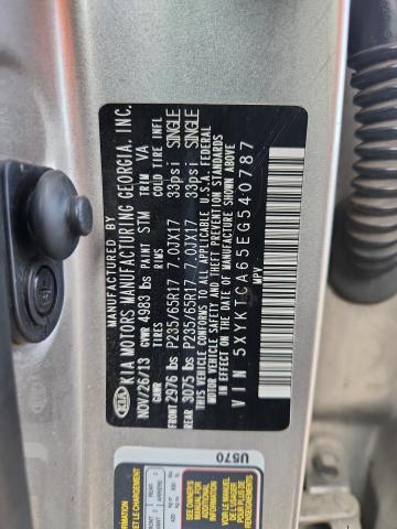 Продажа на аукционе авто 2014 Kia Sorento Lx, vin: 5XYKTCA65EG540787, номер лота: 81329275